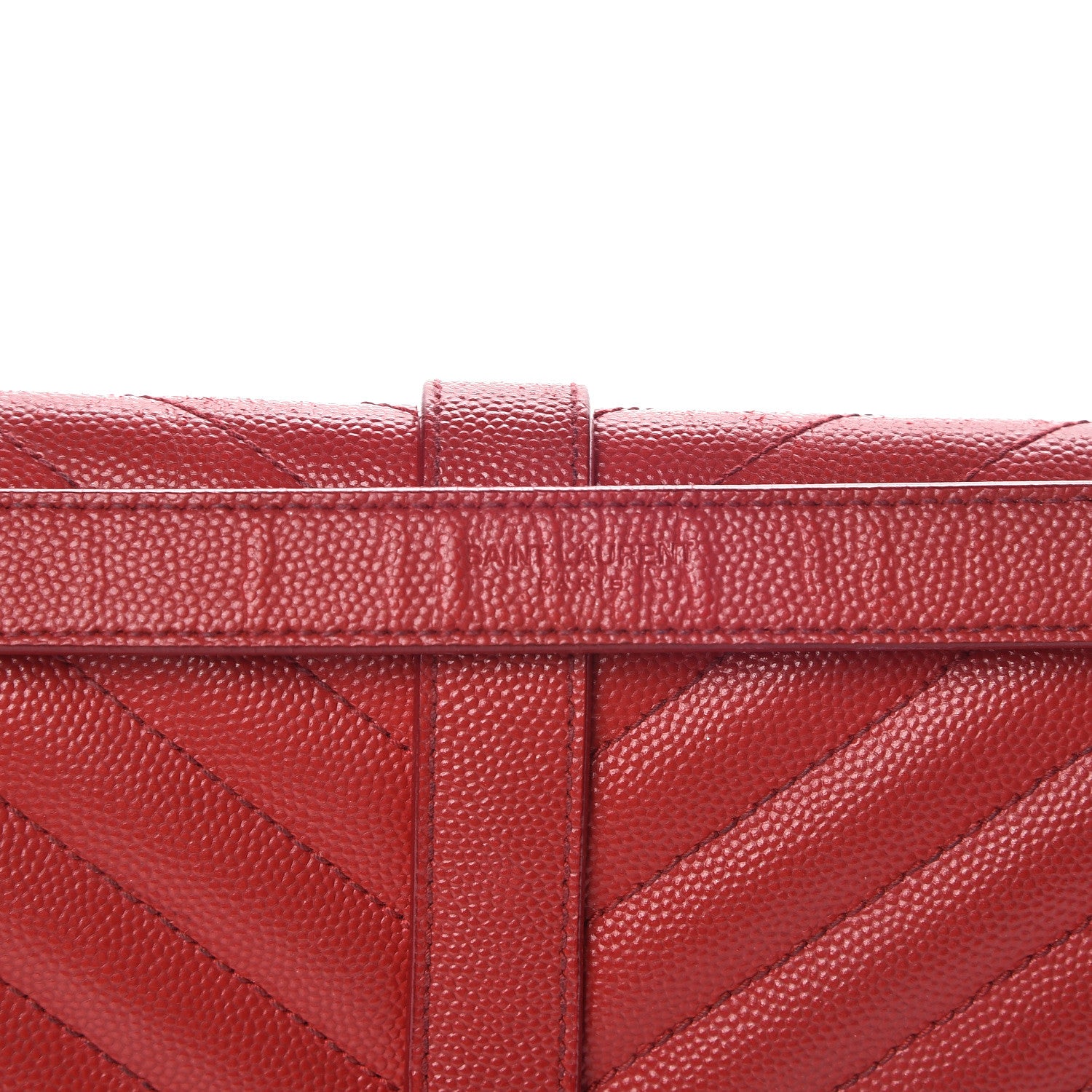 Saint Laurent Grain De Poudre Matelasse Chevron Large Monogram Satchel Lipstick Red 13 of 24
