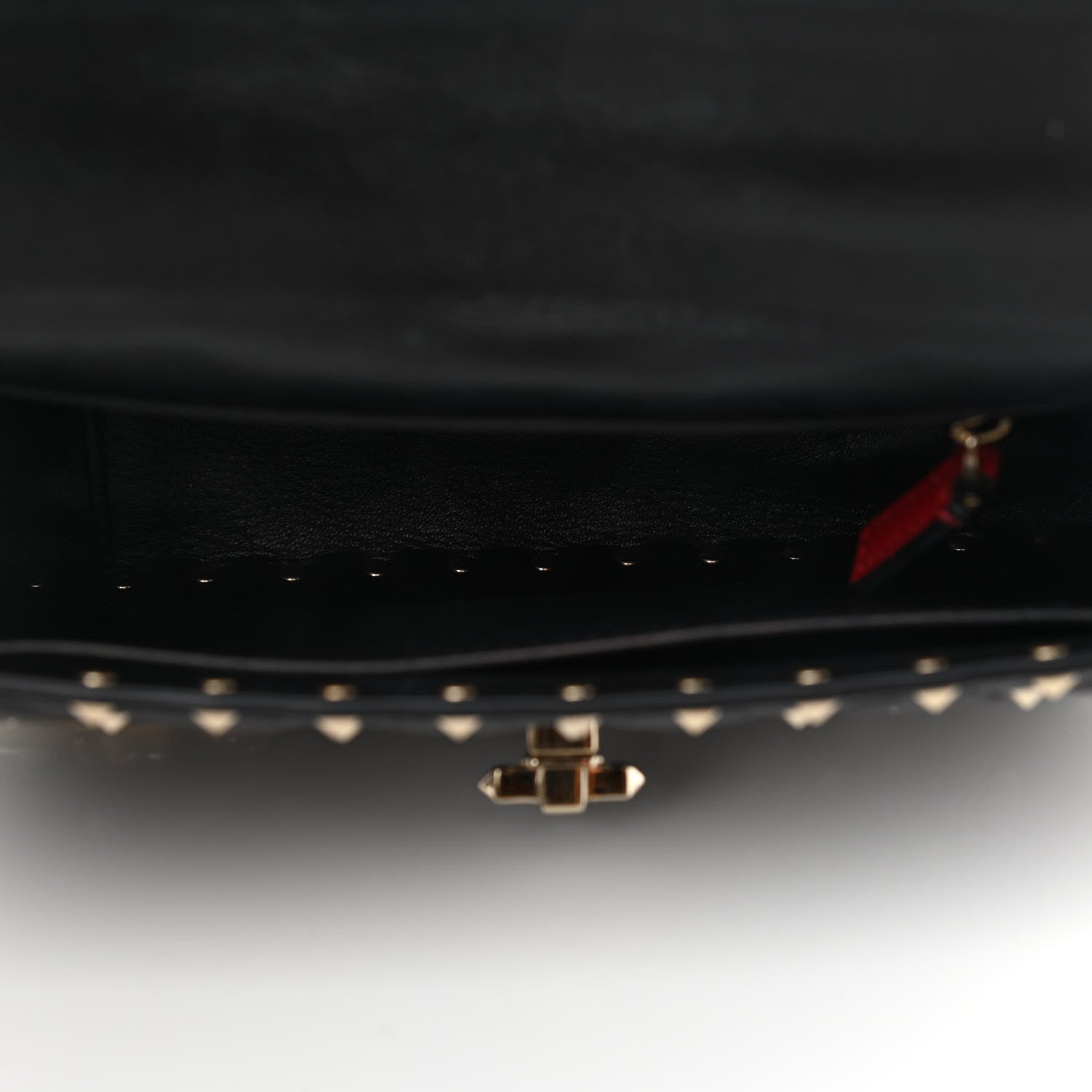 Valentino Garavani Lambskin Medium Rockstud Spike Shoulder Bag Black 5 of 9