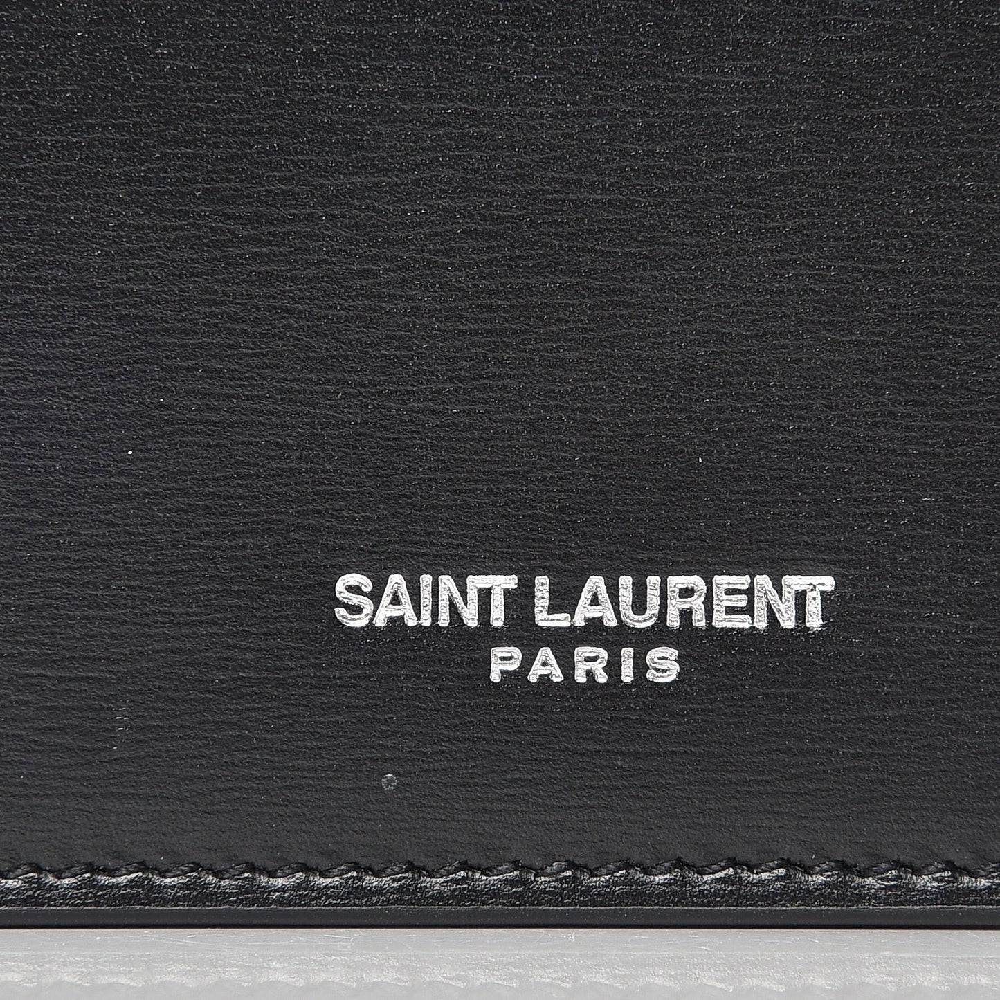 Calfskin Fragments Flap Wallet Black