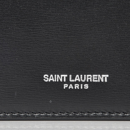 Saint Laurent Calfskin Fragments Flap Wallet Black 8 of 8