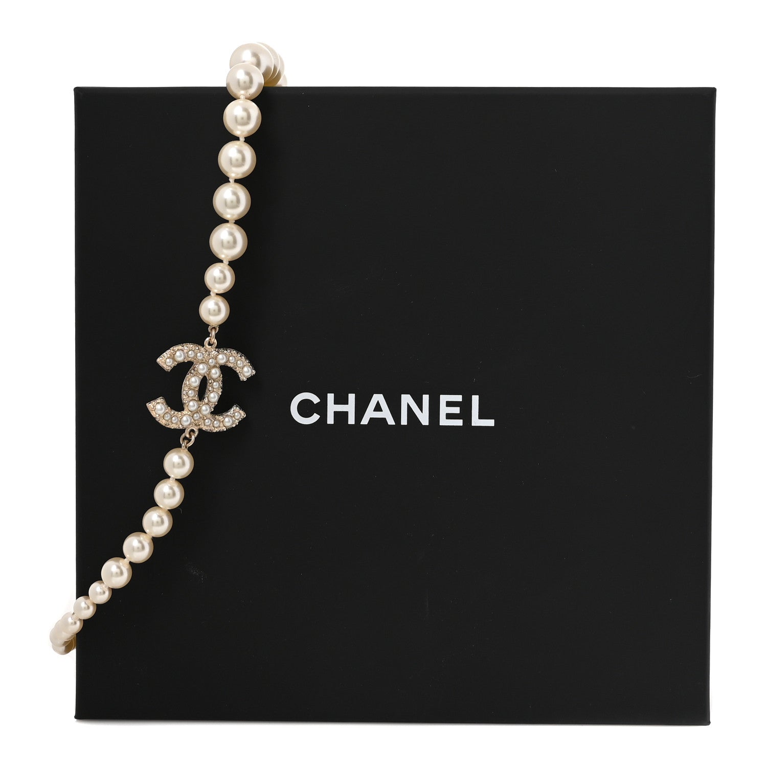 Chanel Pearl CC 100th Anniversary Necklace Light Gold 5 of 5