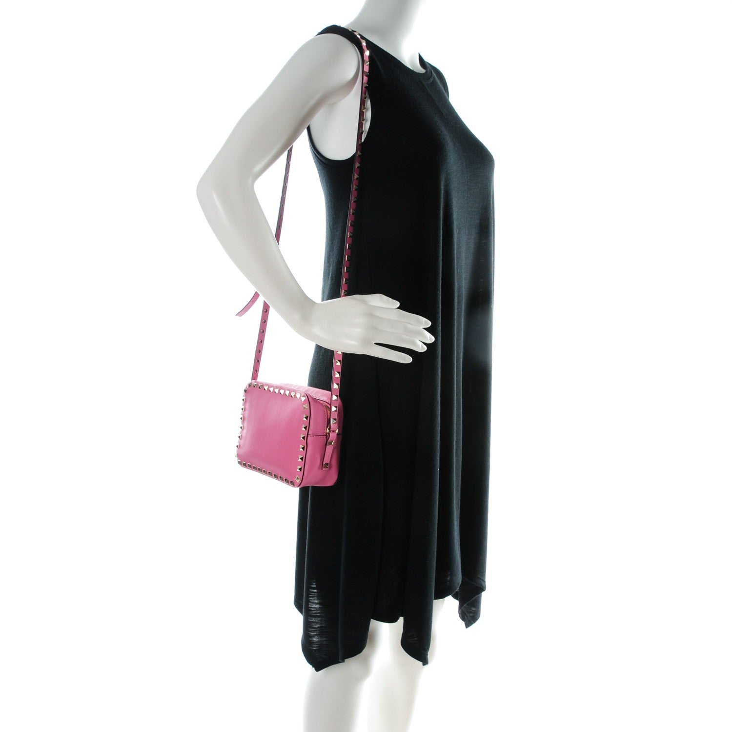 Valentino Garavani Calfskin Rockstud Camera Crossbody Bag Ninphea 2 of 7