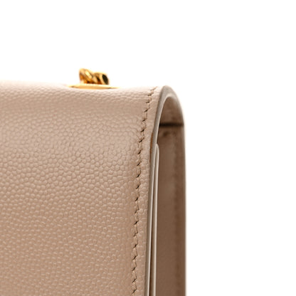 Saint Laurent Grain De Poudre Small Monogram Kate Satchel Dark Beige 15 of 15