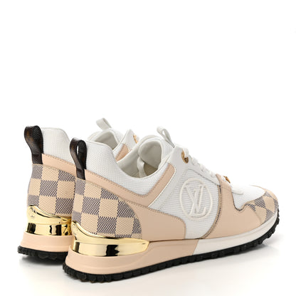 Louis Vuitton Calfskin Damier Azur Run Away Sneakers 37 White 4 of 8