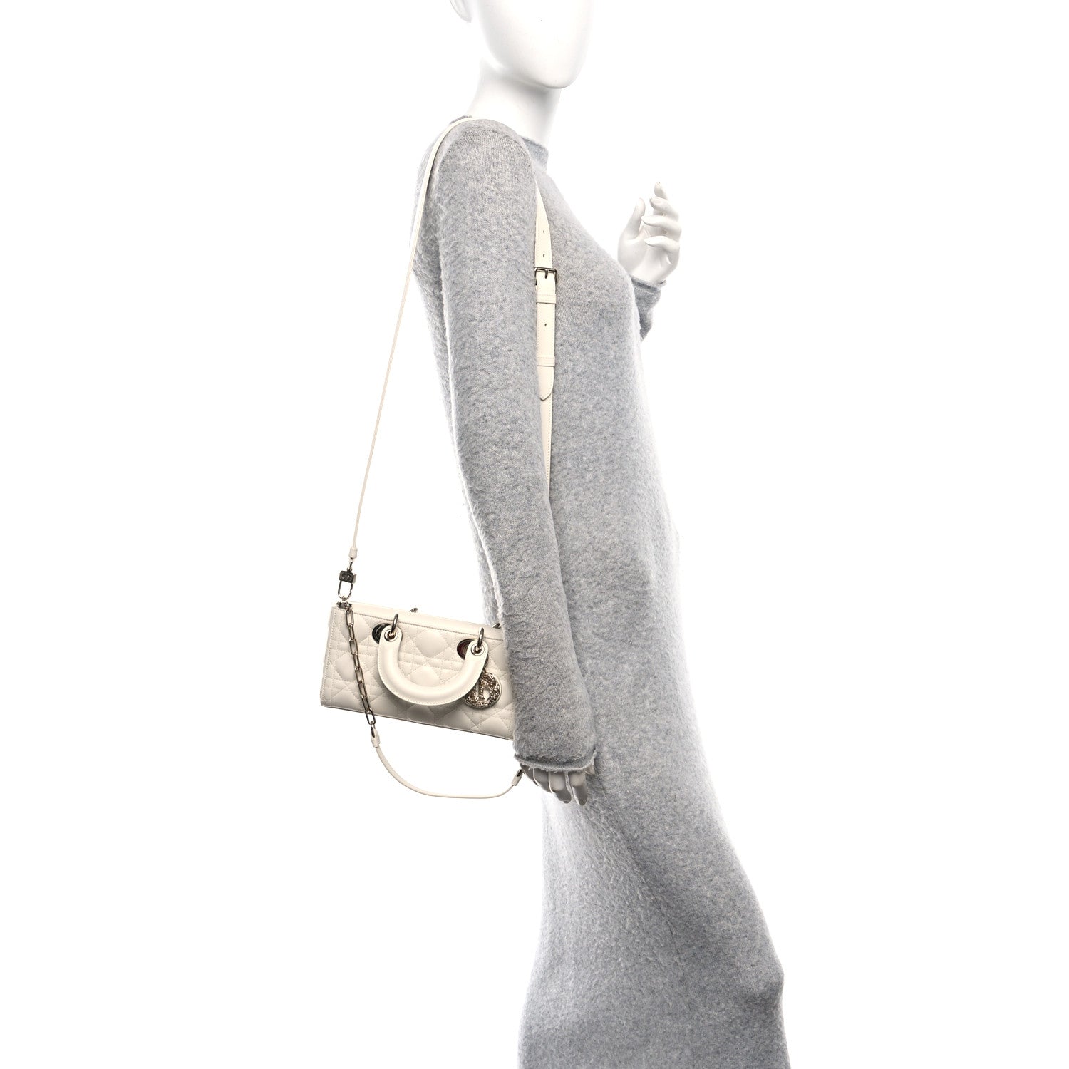 Christian Dior Lambskin Cannage Small Lady D-Joy Latte 2 of 10