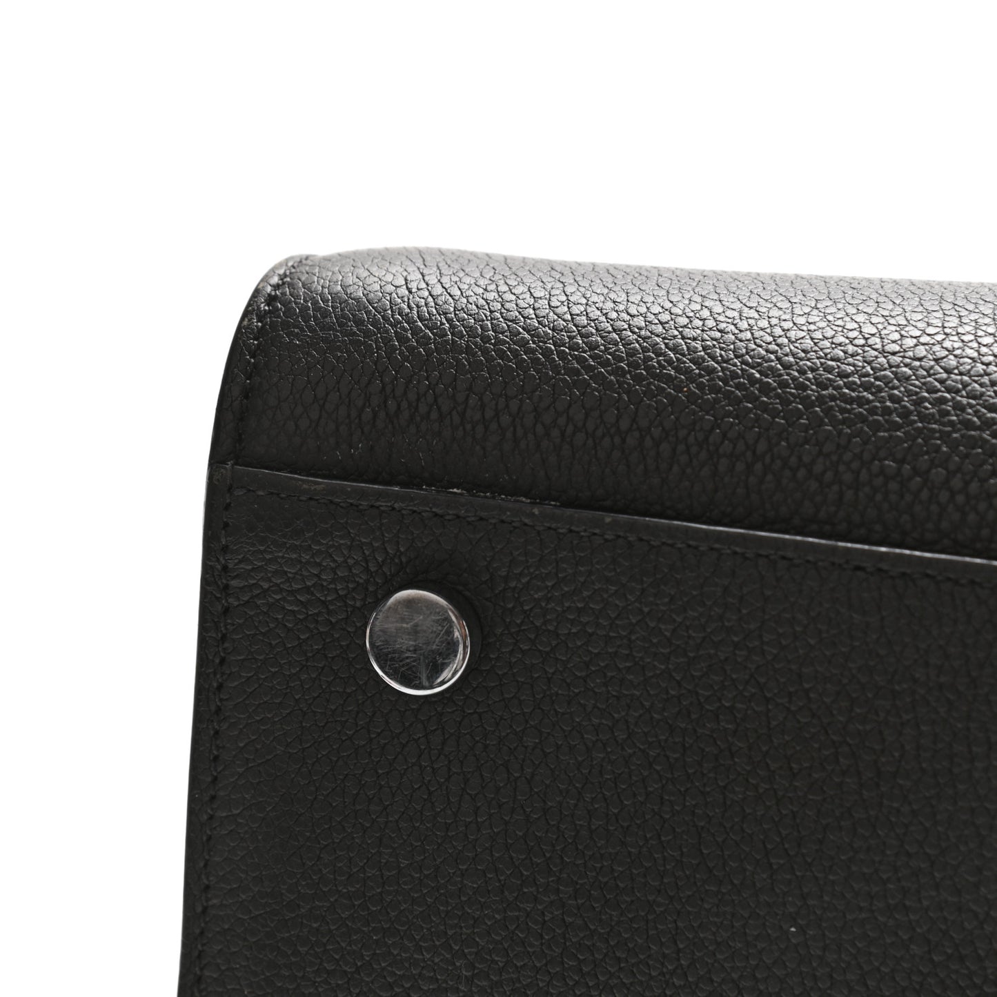 Grained Calfskin Small Sac De Jour Coal