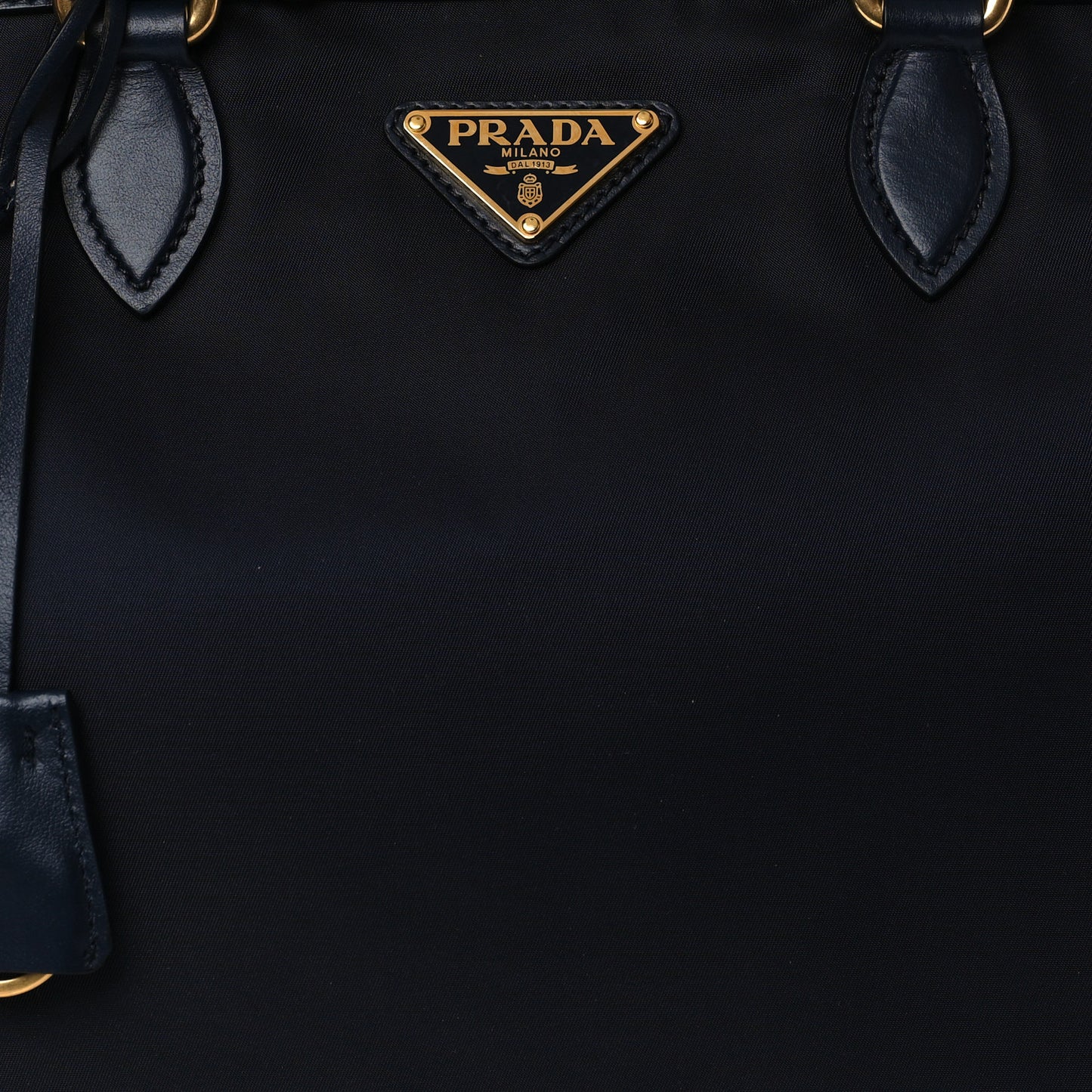 Nylon Tessuto Soft Calf Tote Blue