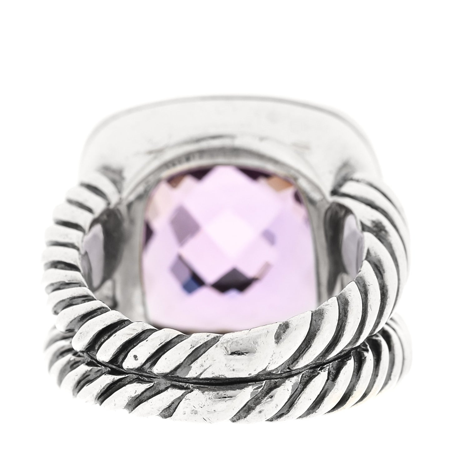 Sterling Silver Diamond Amethyst 14mm Albion Ring 51 5.75