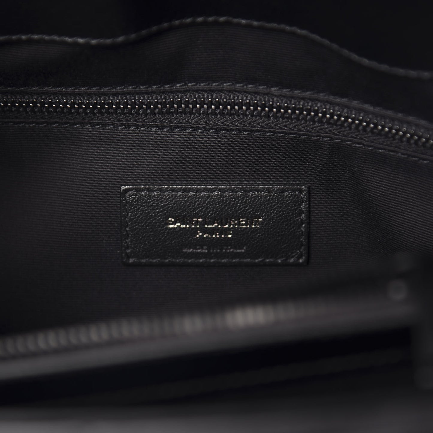 Calfskin Y Quilted Monogram Medium Loulou Chain Satchel Black
