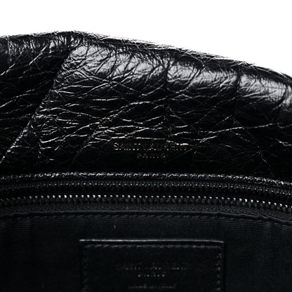 Saint Laurent Crinkled Calfskin Matelasse Monogram Medium Niki Chain Satchel Black 7 of 11