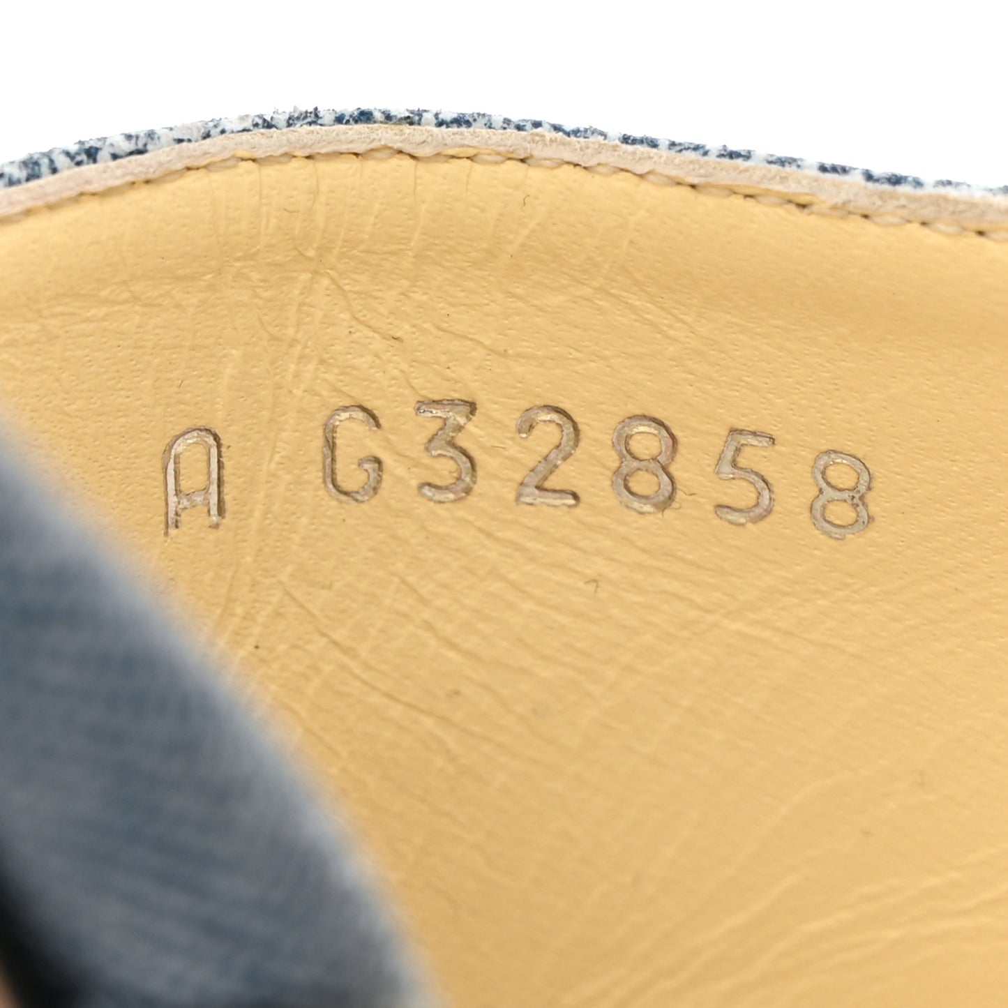 Printed Lambskin Grosgrain Cap Toe CC Mules 39 Blue Black