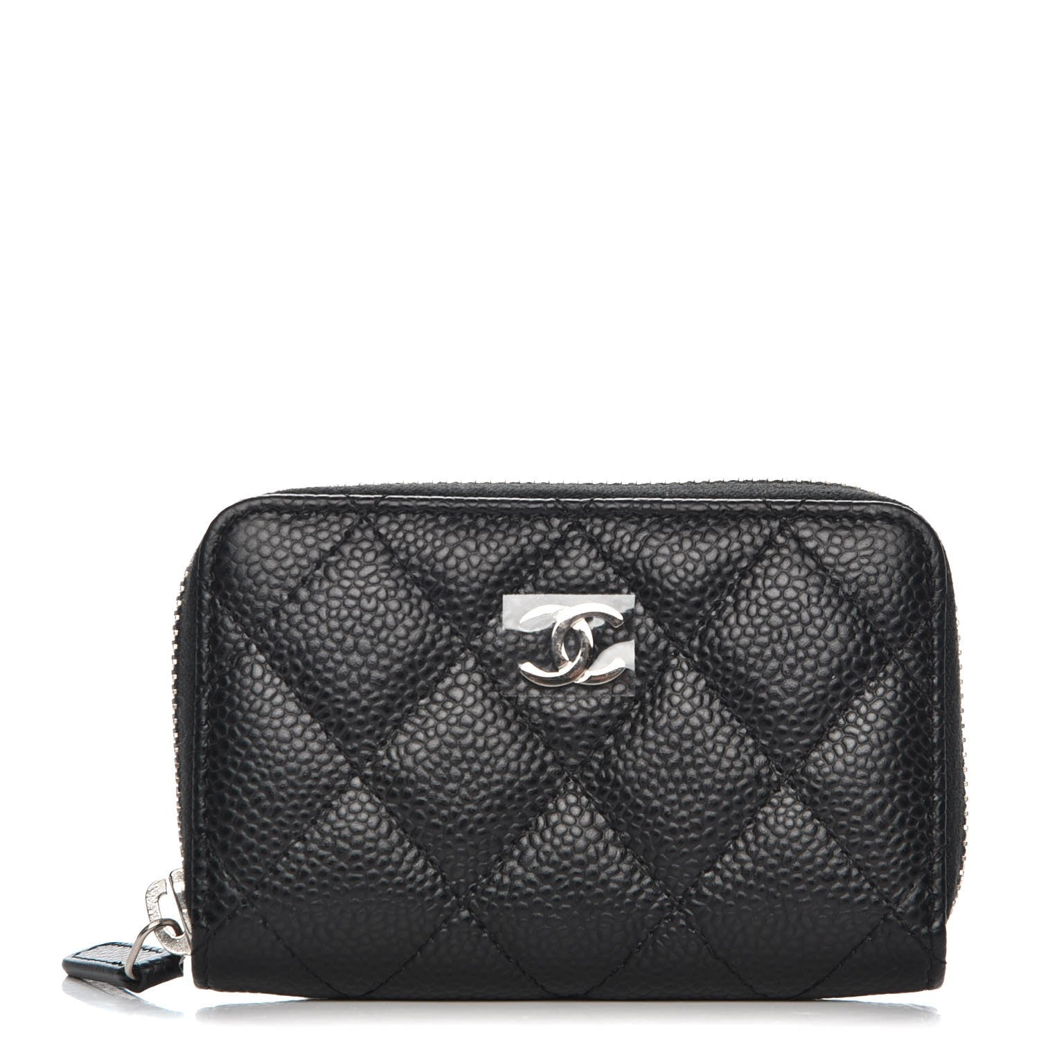 Chanel Caviar Quilted Zip Coin Purse Black 1 of 8