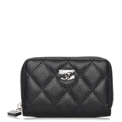 Chanel Caviar Quilted Zip Coin Purse Black 1 of 8