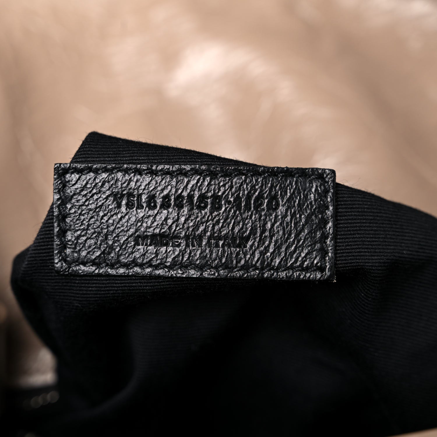 Saint Laurent Crinkled Calfskin Matelasse Monogram Medium Niki Chain Satchel Light Taupe 10 of 13