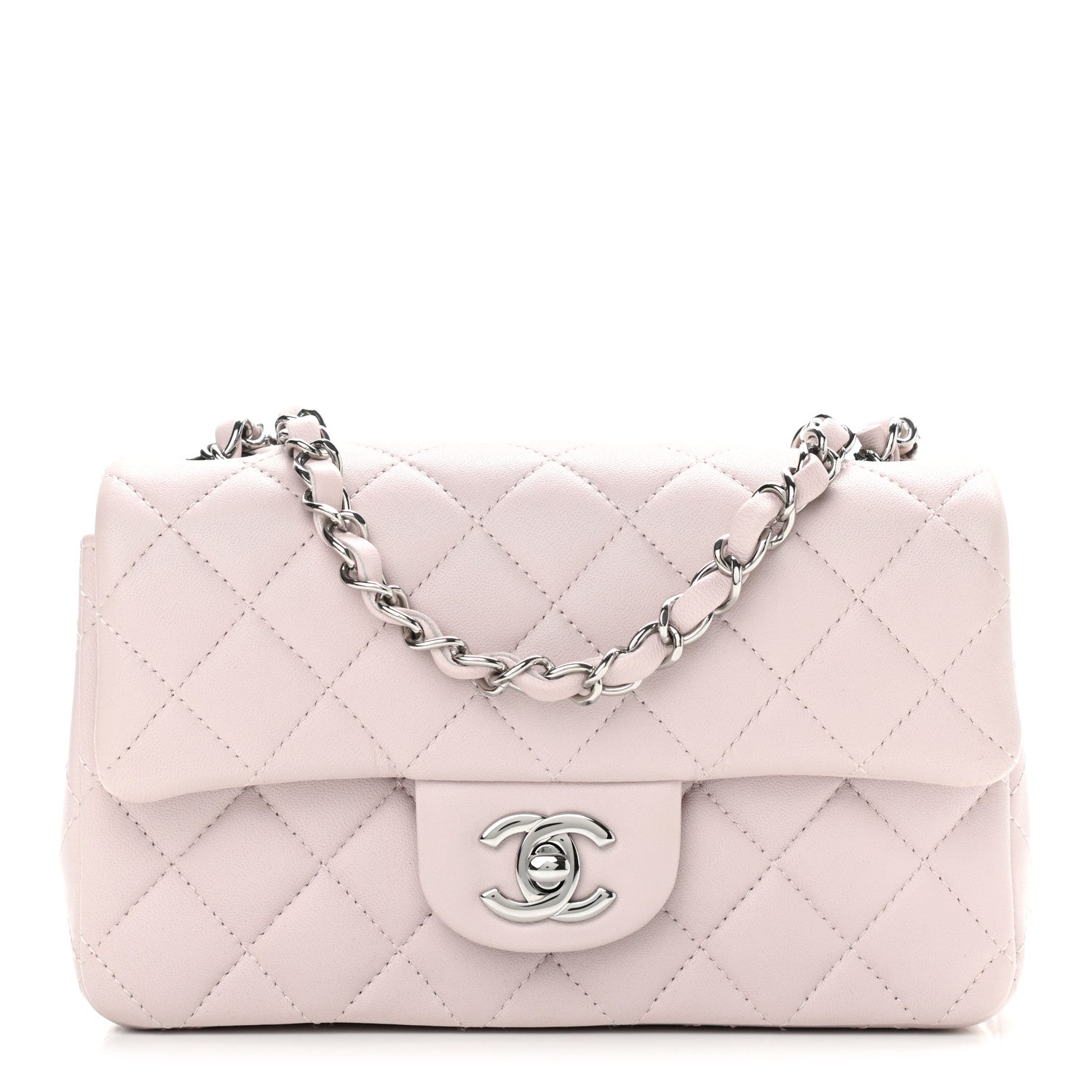 Chanel Lambskin Quilted Mini Rectangular Flap Light Purple 1 of 11