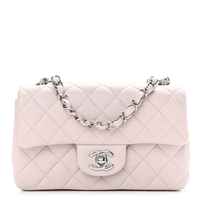 Chanel Lambskin Quilted Mini Rectangular Flap Light Purple 1 of 11