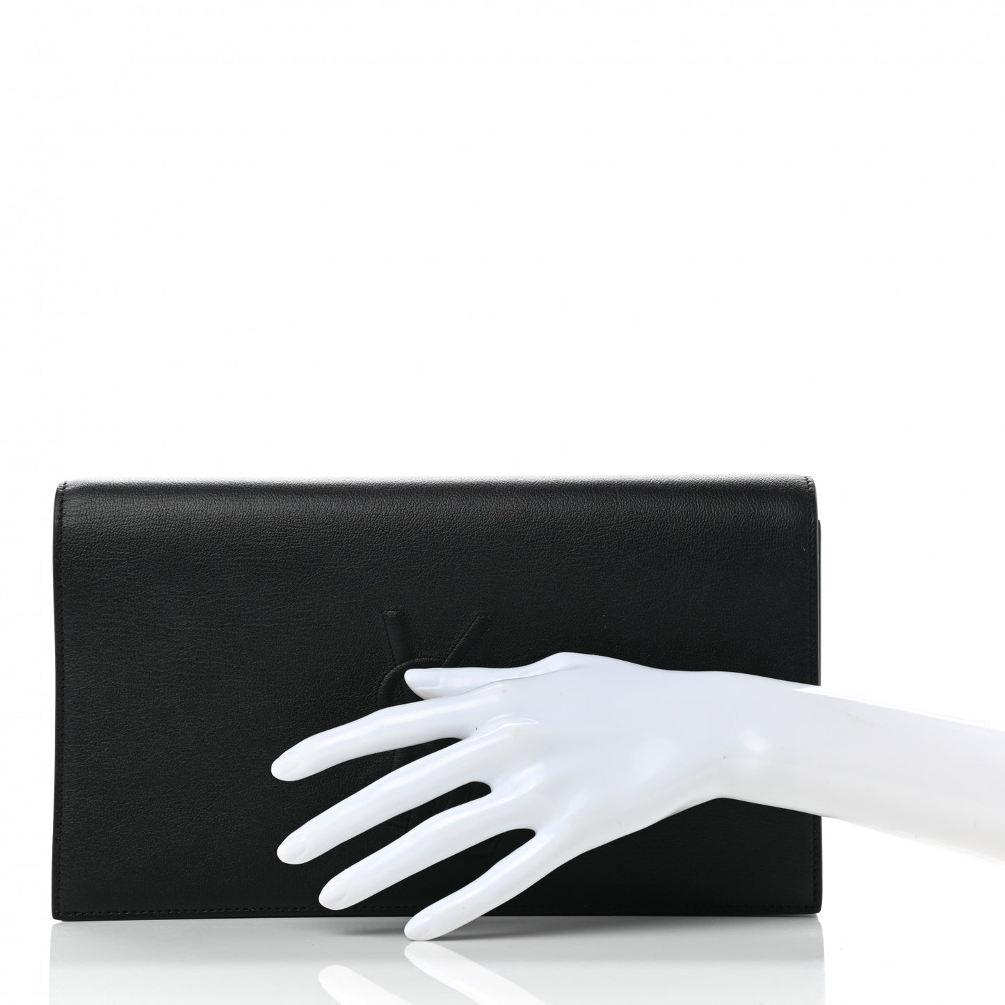 Calfskin Monogram Large Belle De Jour Clutch Black