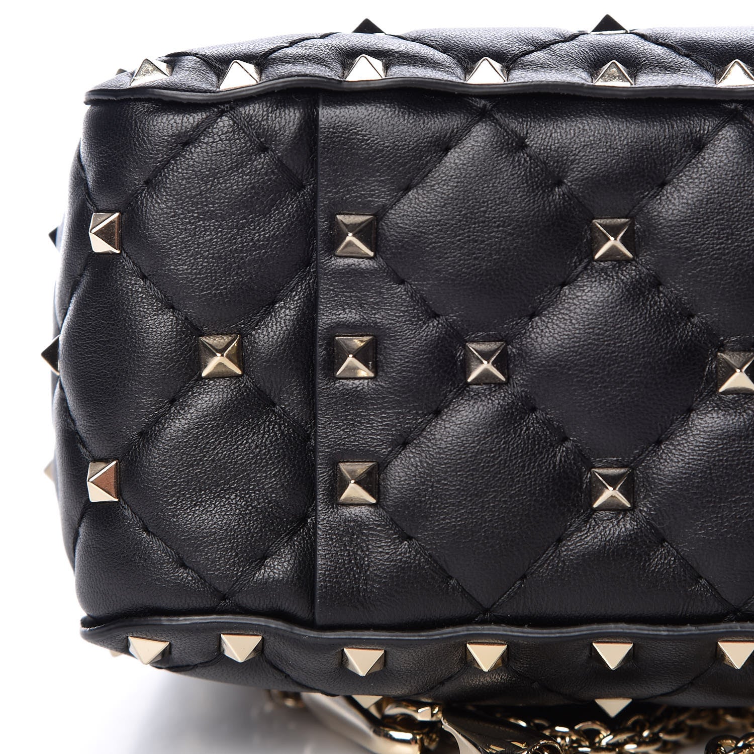 Valentino Garavani Lambskin Medium Rockstud Spike Shoulder Bag Black 13 of 15