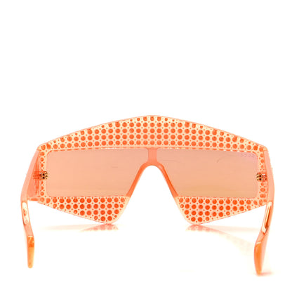 Gucci Crystal Rectangular Frame Sunglasses GG0357S Orange 5 of 6