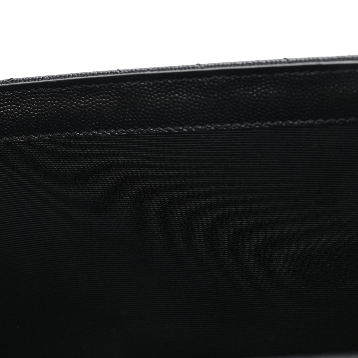 Saint Laurent Grain De Poudre Matelasse Chevron Medium Monogram Satchel Black 11 of 11