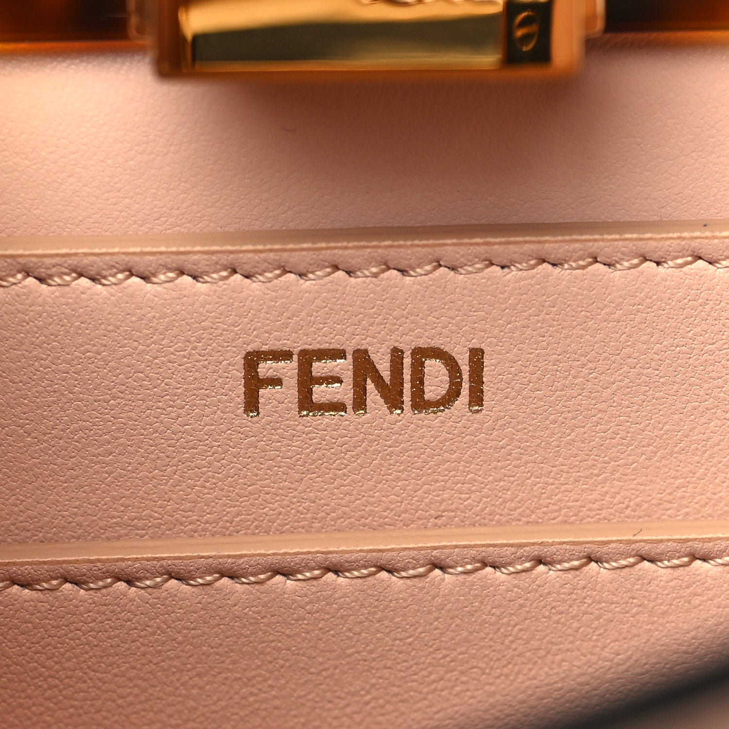 Fendi Vitello Seta Shiny Nappa Plexiglass Small Peekaboo I SEE U Satchel Light Rose 6 of 9