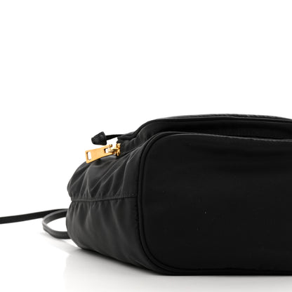 Prada Saffiano Tessuto Nylon Mini Bucket Crossbody Bag Black 8 of 11