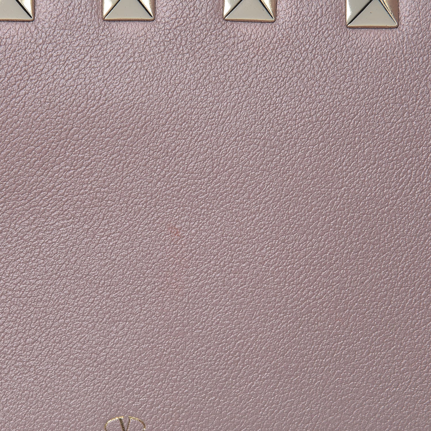 Valentino Garavani Calfskin Rockstud Compact Bi-Fold Wallet Poudre 8 of 8