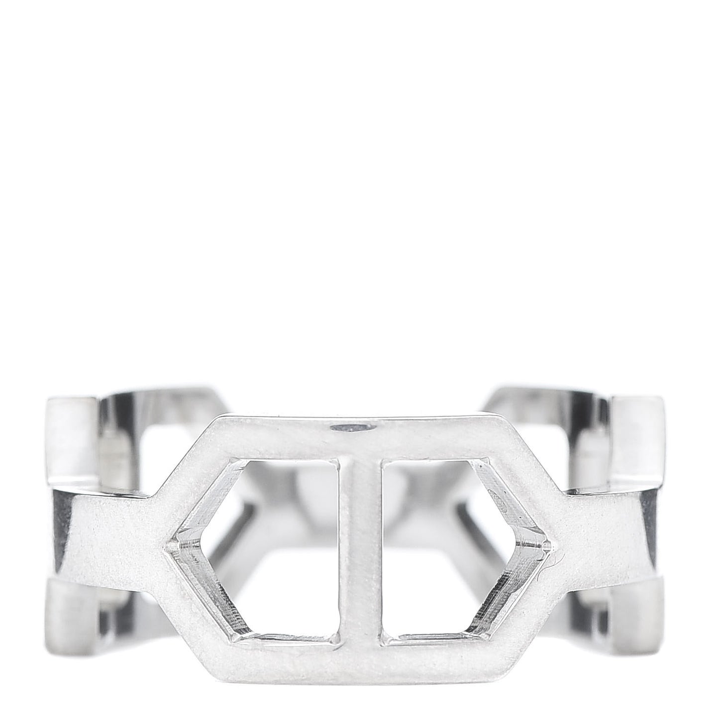 Sterling Silver Geometric Band Ring 61 9.5