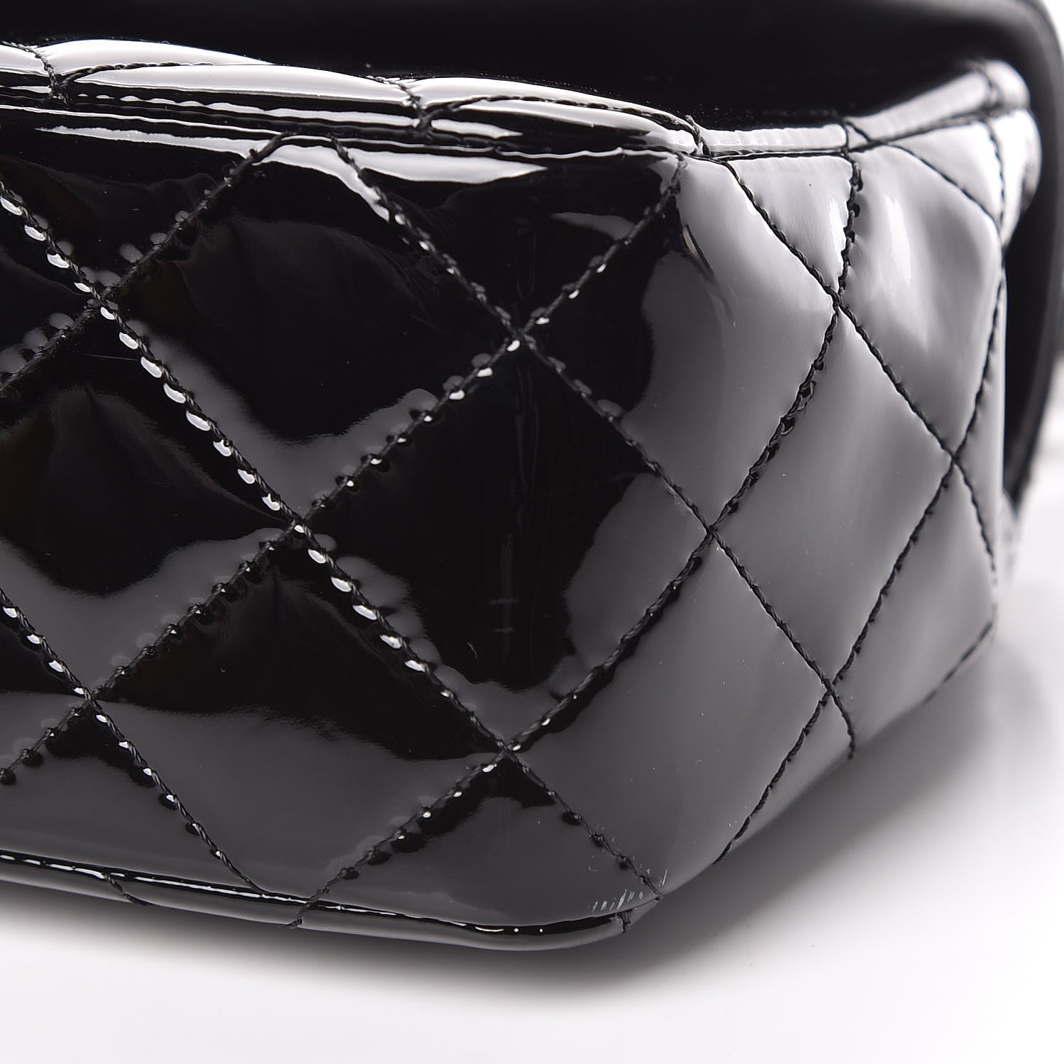 Chanel Patent Calfskin Quilted Mini Rectangular Flap Black 10 of 10