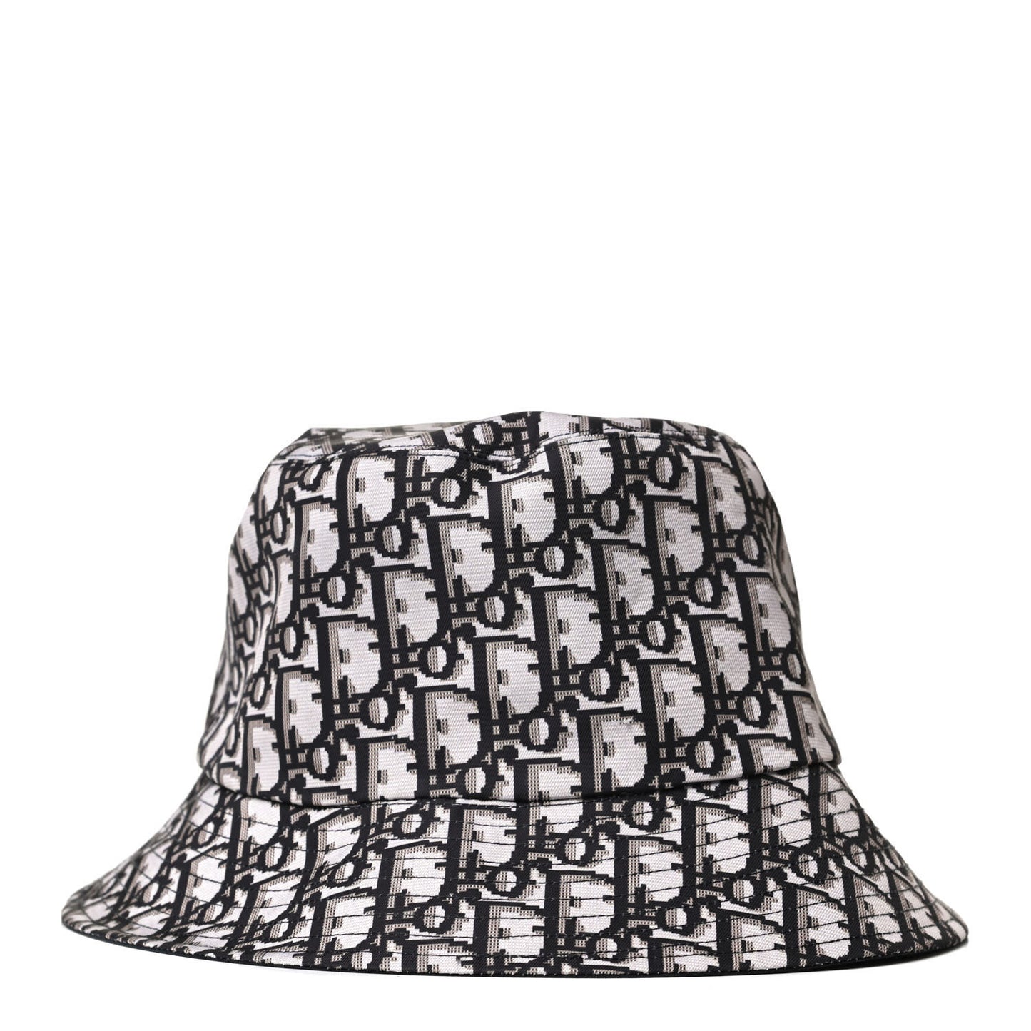 Polyester Cotton Oblique Teddy-D Brim Bucket Hat 57 Black