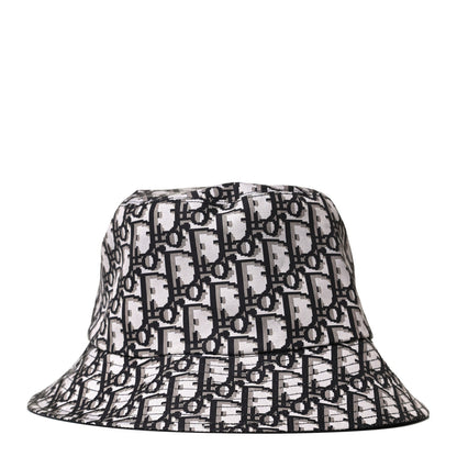 Christian Dior Polyester Cotton Oblique Teddy-D Brim Bucket Hat 57 Black 4 of 9