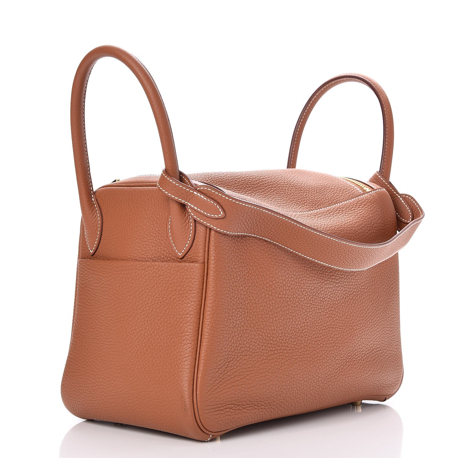 Hermes Togo Lindy 30 Gold Rouge Tomate 3 of 8
