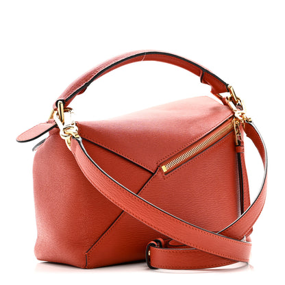Loewe Goatskin Small Puzzle Bag Orange 3 of 9