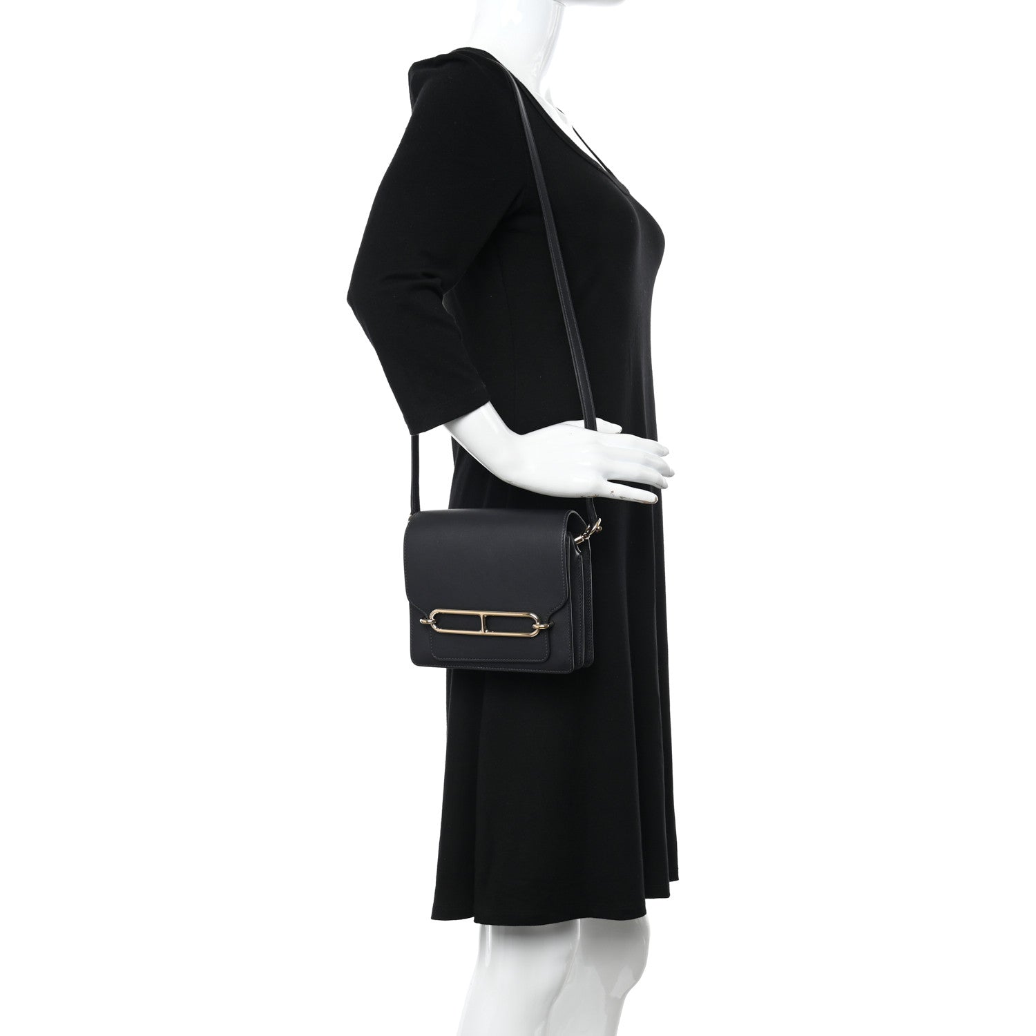 Hermes Swift Mini Sac Roulis Black 2 of 16
