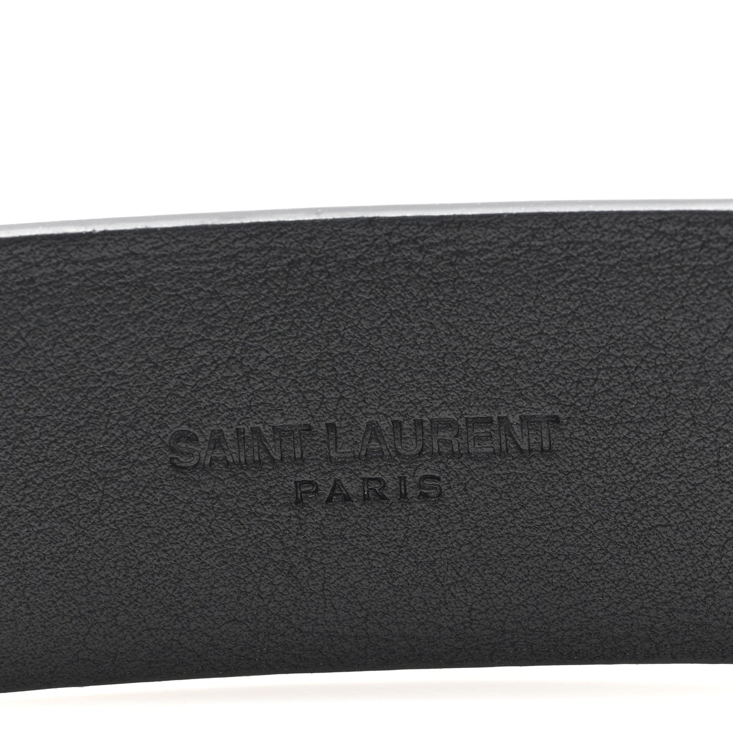 Saint Laurent Smooth Calfskin Thin Anchor Belt 70 28 Black 3 of 5