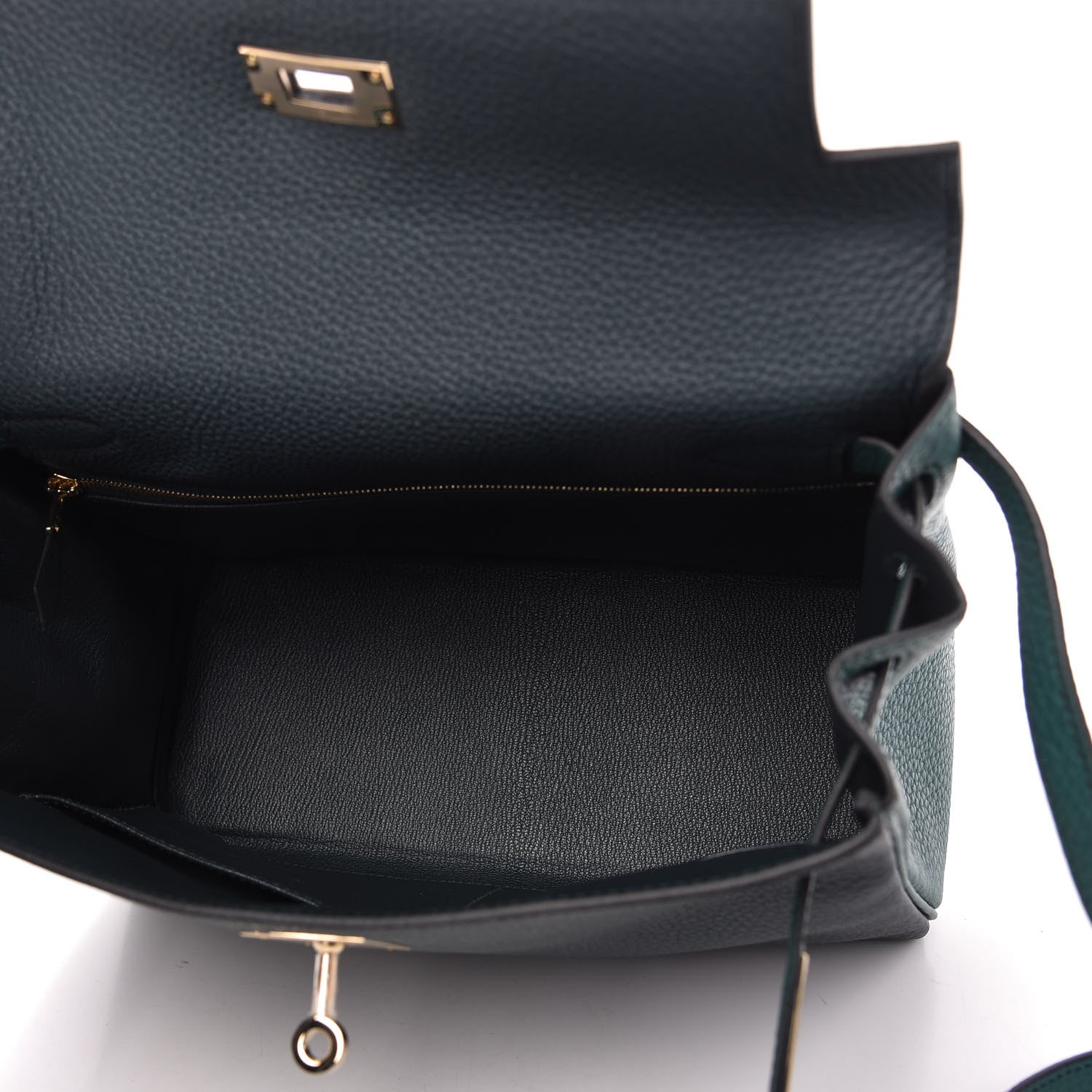 Hermes Togo Horseshoe Kelly Retourne 28 Vert Cypress Malachite 5 of 12