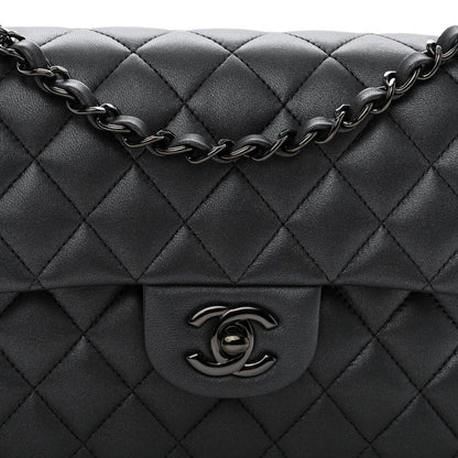 Chanel Lambskin Quilted Small Double Flap So Black 8 of 13