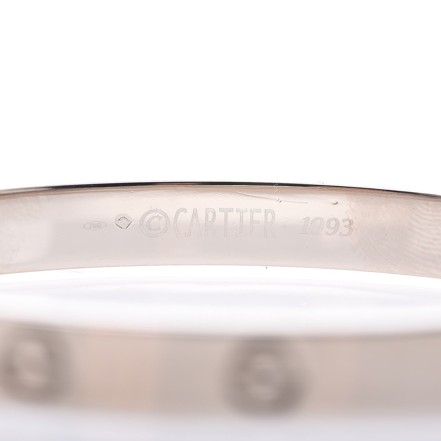 Cartier 18K White Gold LOVE Bracelet 17 4 of 6