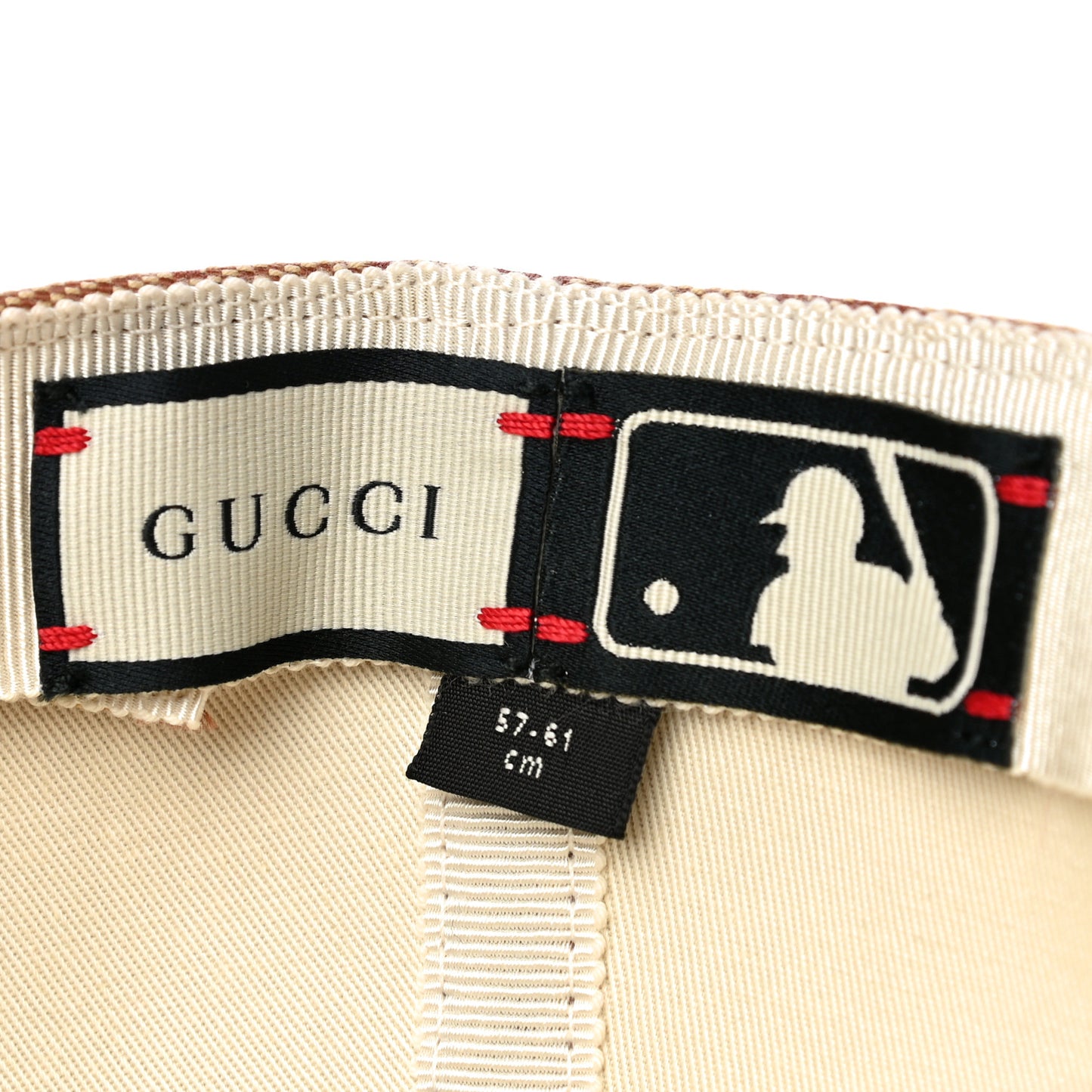 X MLB Monogram NY Yankees Baseball Hat 57-61 Beige Ruggine