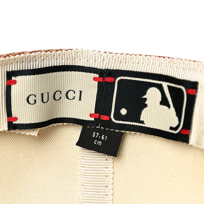 Gucci X MLB Monogram NY Yankees Baseball Hat 57-61 Beige Ruggine 5 of 6