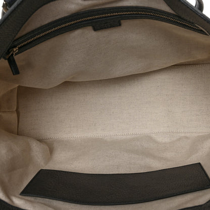 Gucci GG Supreme Monogram Textured Calfskin Web Medium Ophidia Shopping Tote Beige Blue 5 of 13