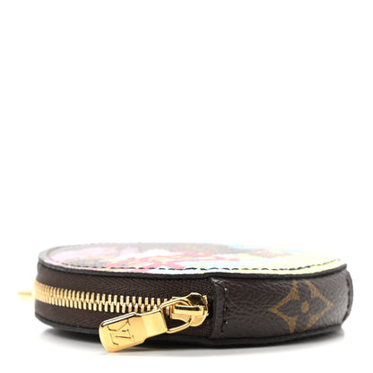 Louis Vuitton Monogram 2021 Christmas Animation Japanese Garden Round Coin Purse Wisteria Pink 3 of 5