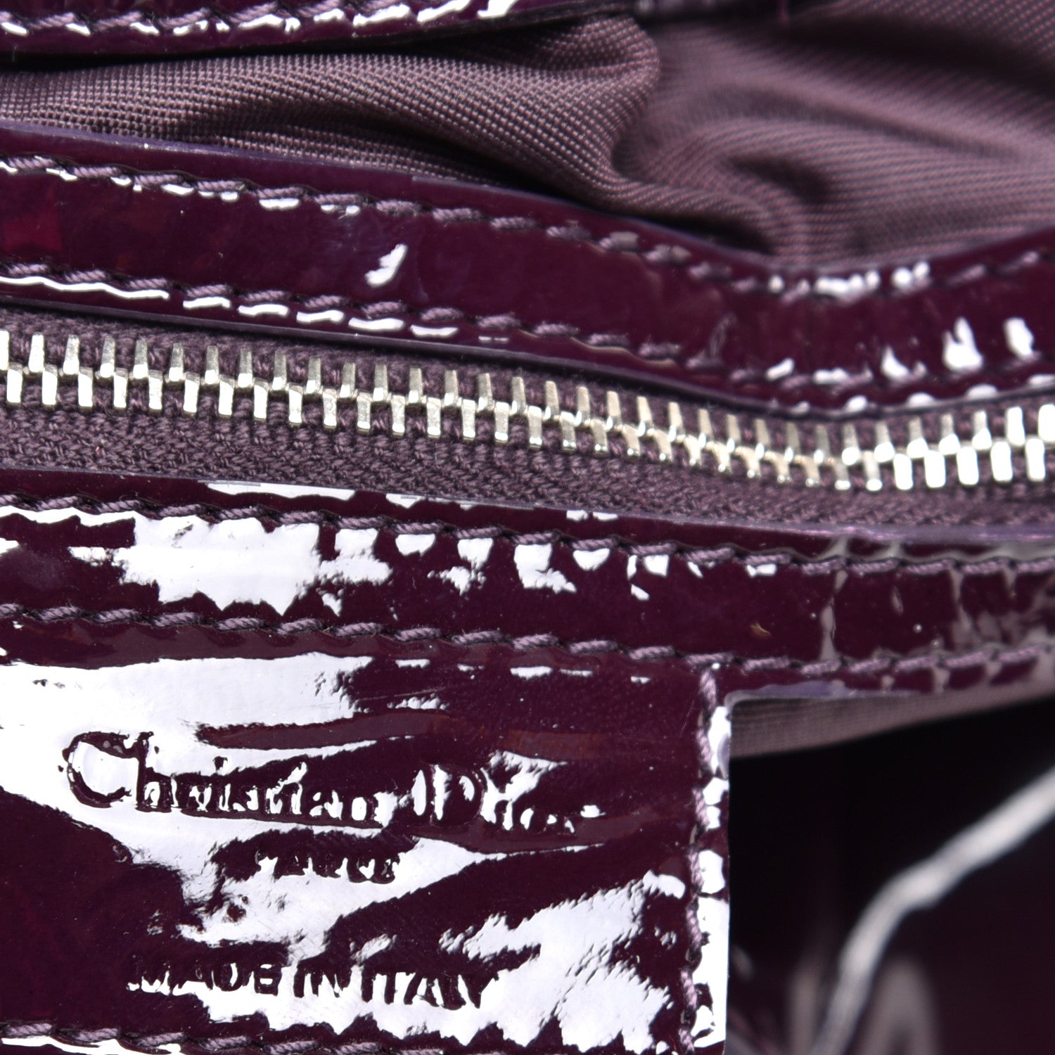 Christian Dior Patent Cannage Medium Le Trente Tote Purple 6 of 10