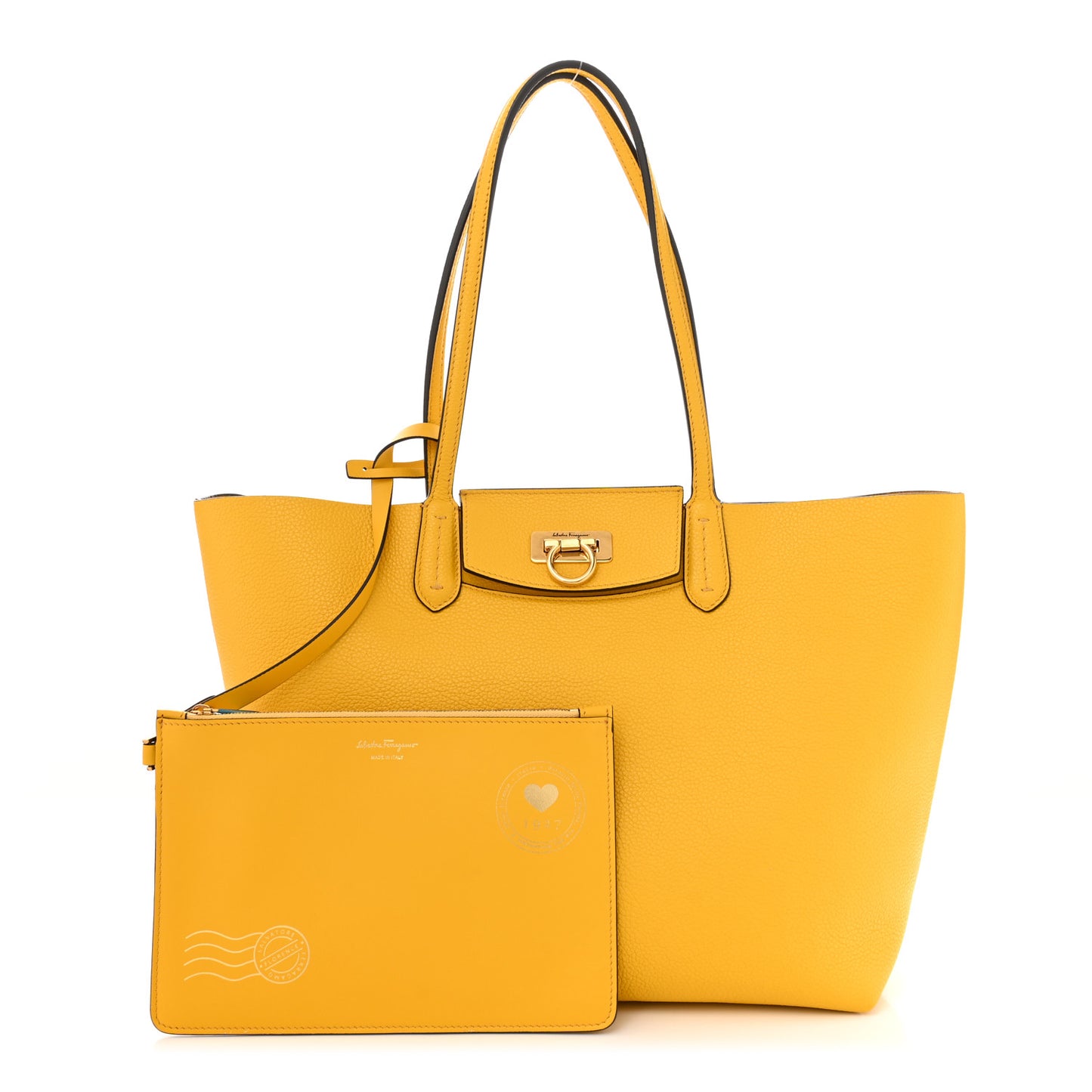 Calfskin Travel Tote Yellow