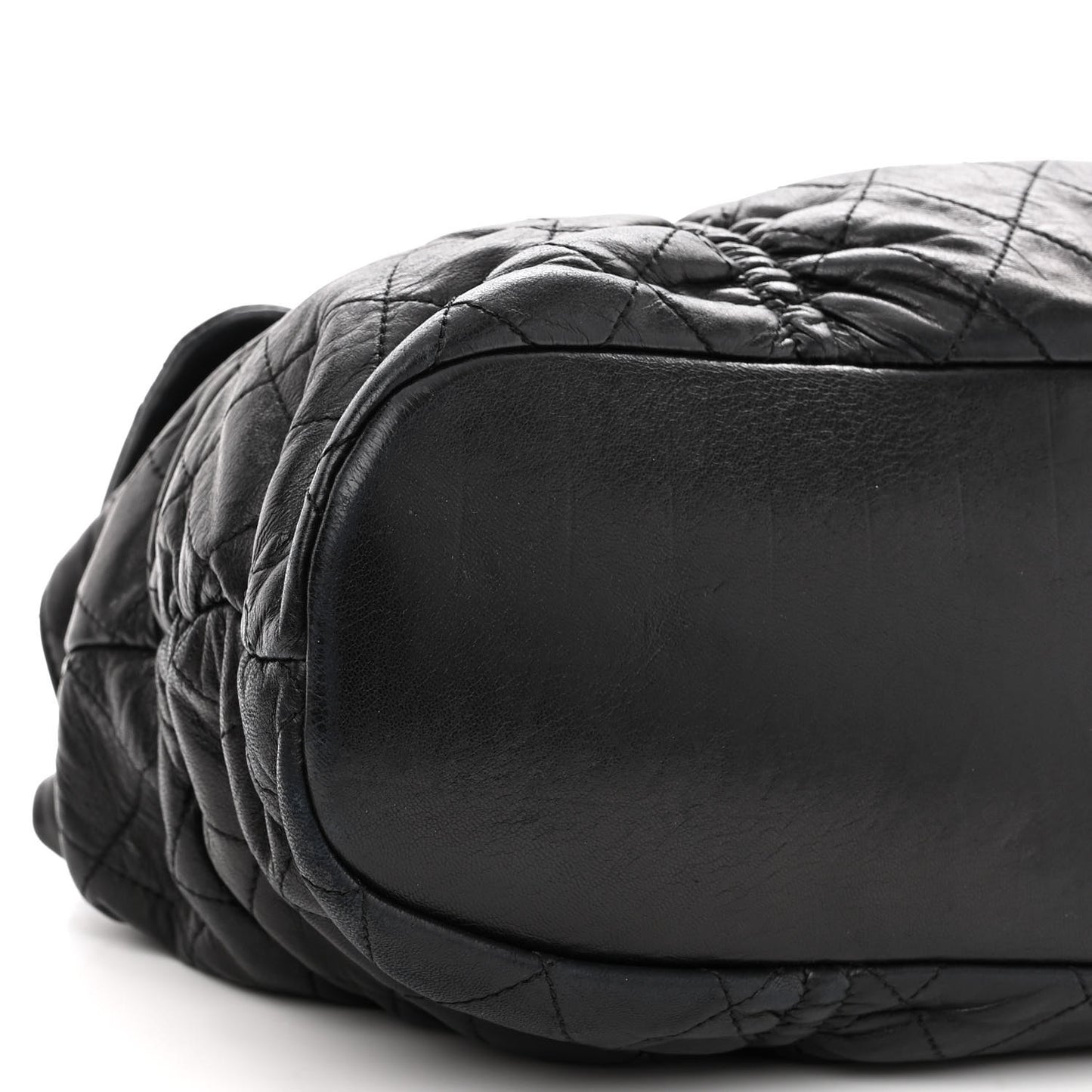 Lambskin Quilted Sharpei Flap Black