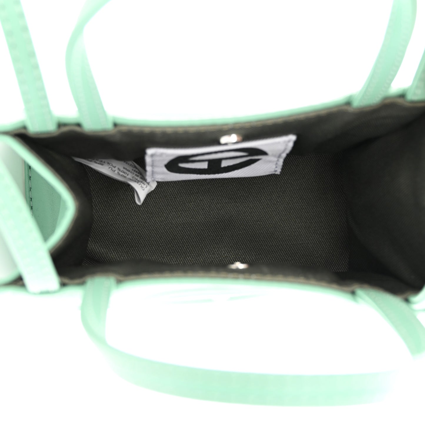 Vegan Leather Small Shopping Bag Sage