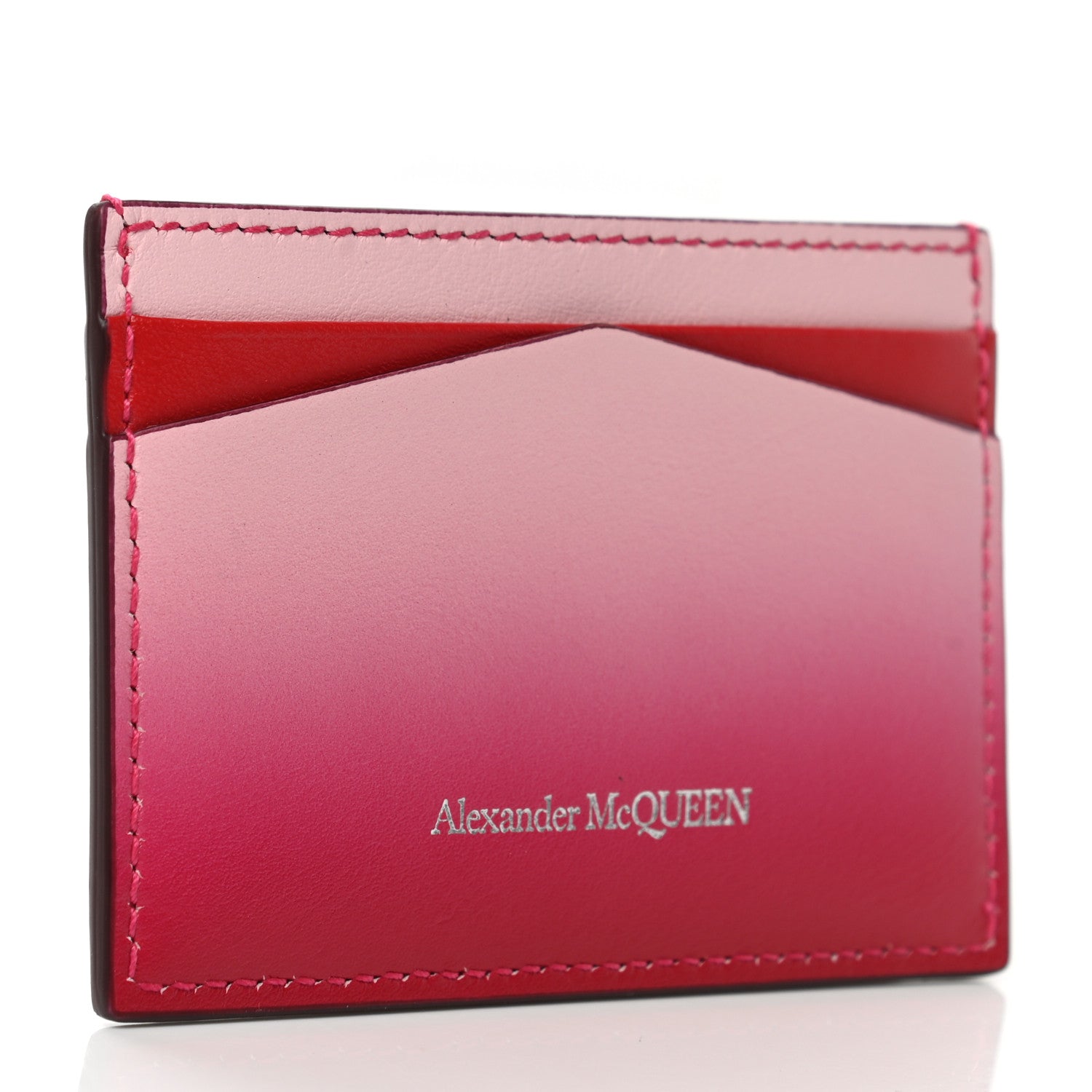 Alexander McQueen Calfskin Ombre Skull Card Holder Multicolor 3 of 8