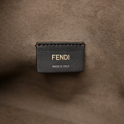 Fendi Chenille Vitello Seta Plexiglass FF Fendi O'Lock Zipper Tortora Nuvola 6 of 13