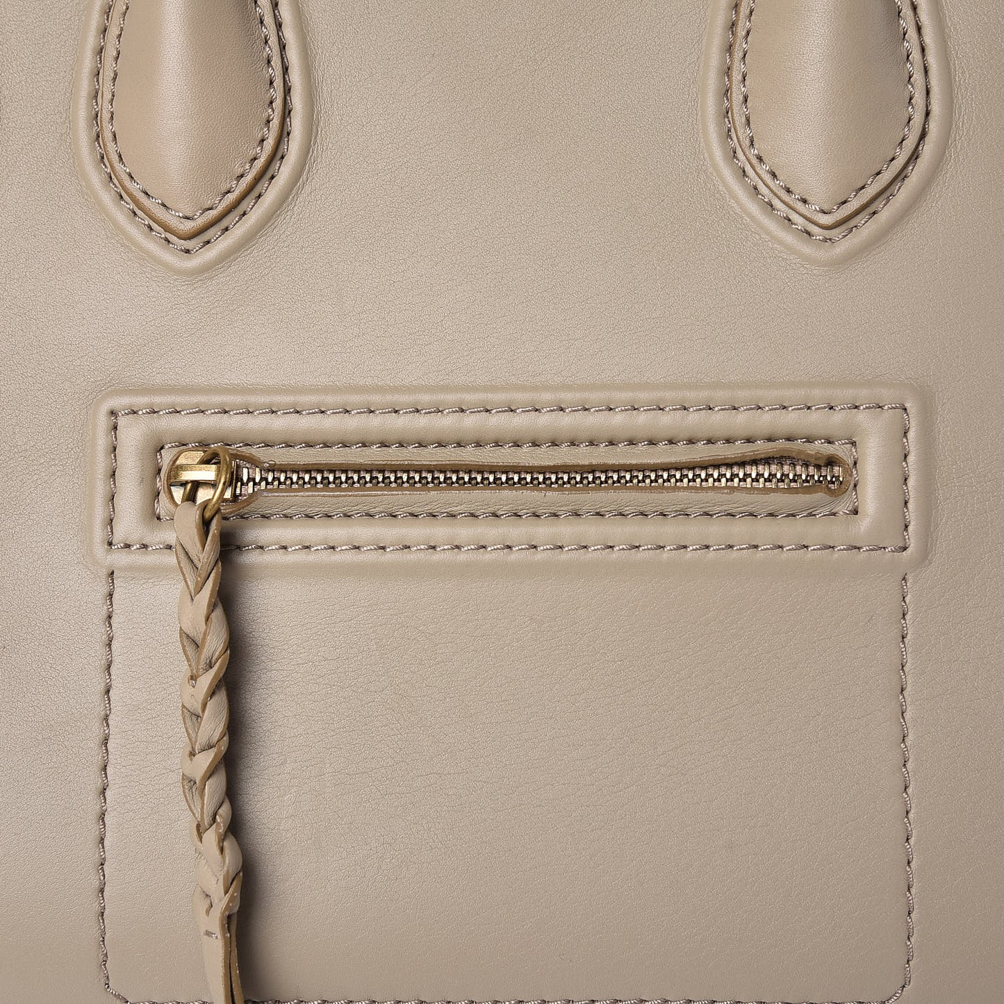 Supple Calfskin Medium Phantom Luggage Beige