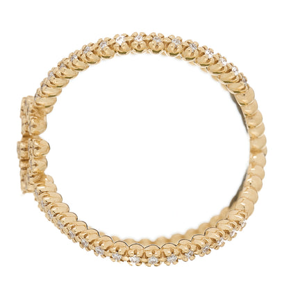 Gucci 18K Yellow Gold Diamond GG Running X Ring 51 5.75 4 of 6